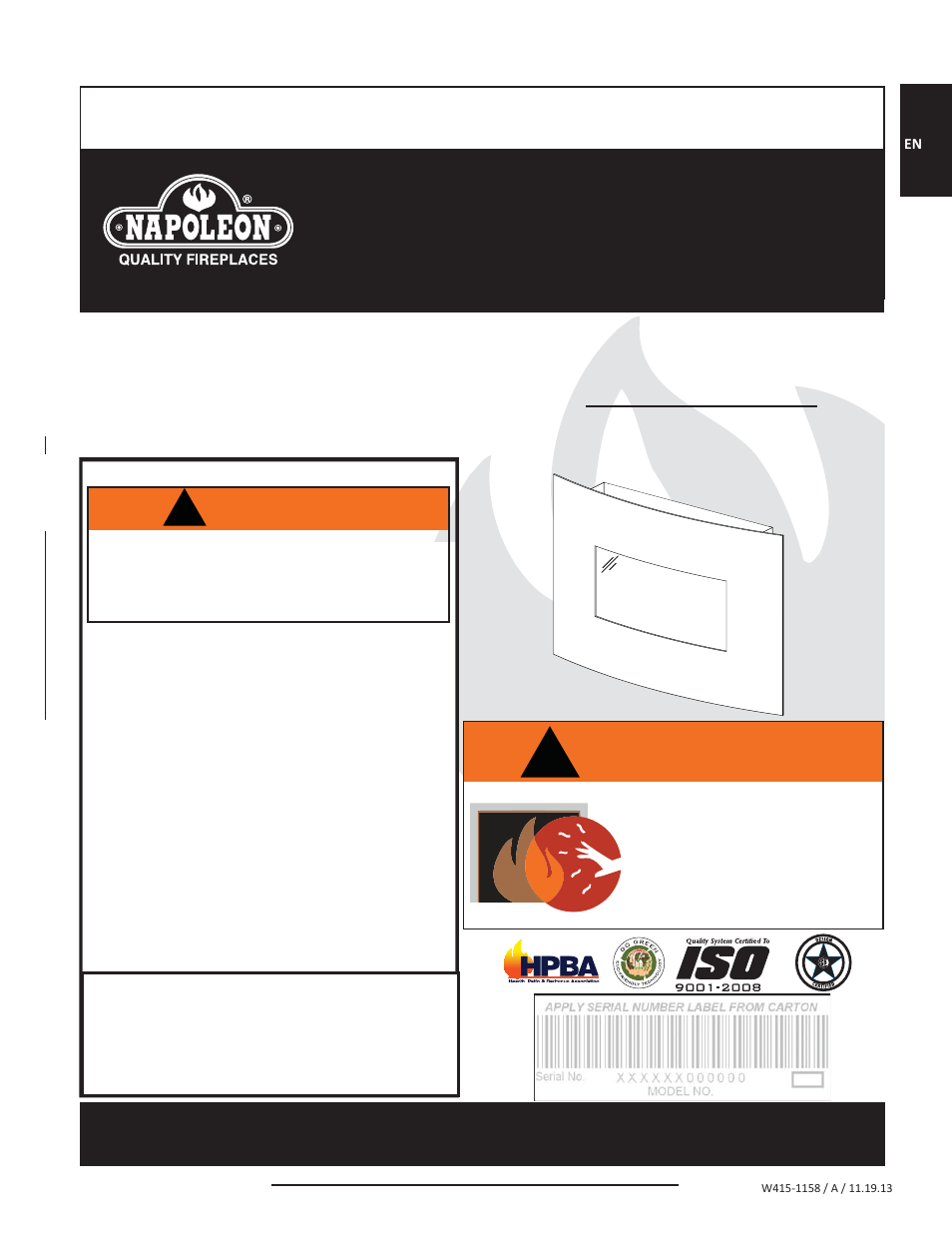 Napoleon Fireplaces Plazmafire 24 - WHVF24 User Manual | 24 pages