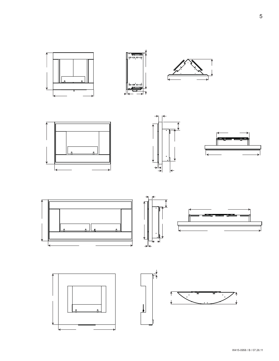 1 dimensions | Napoleon Fireplaces Corner Model – WMFE1 User Manual | Page 25 / 64