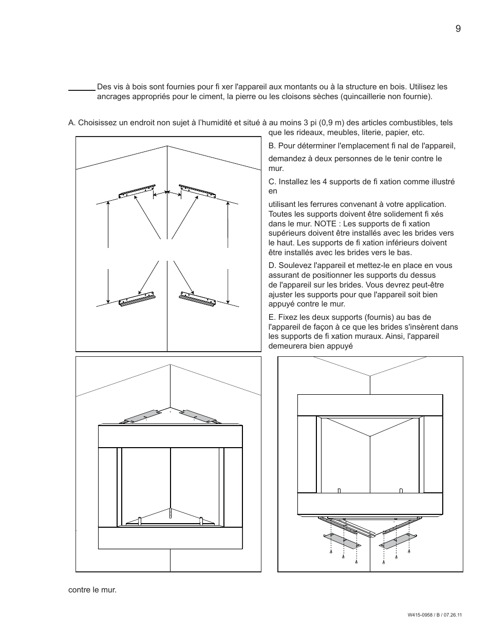 1 wmfe1 | Napoleon Fireplaces Corner Model – WMFE1 User Manual | Page 29 / 64