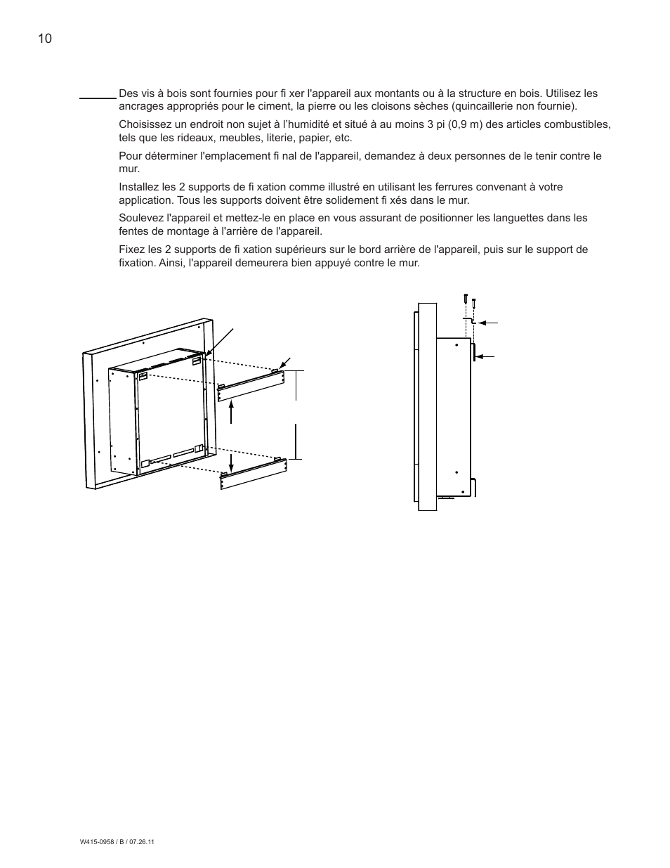 Napoleon Fireplaces Corner Model – WMFE1 User Manual | Page 30 / 64