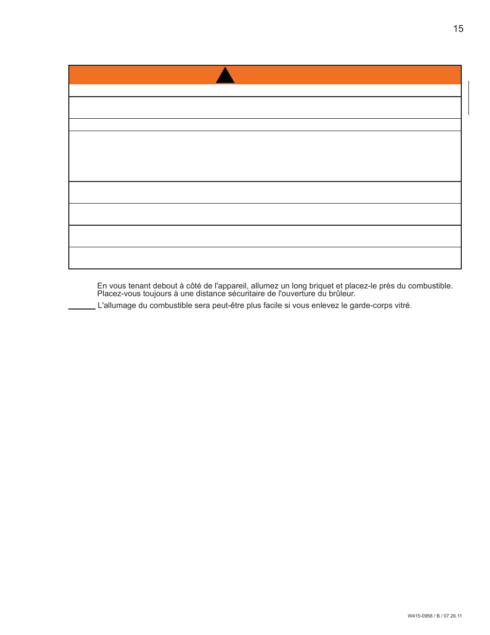 Avertissement | Napoleon Fireplaces Corner Model – WMFE1 User Manual | Page 35 / 64