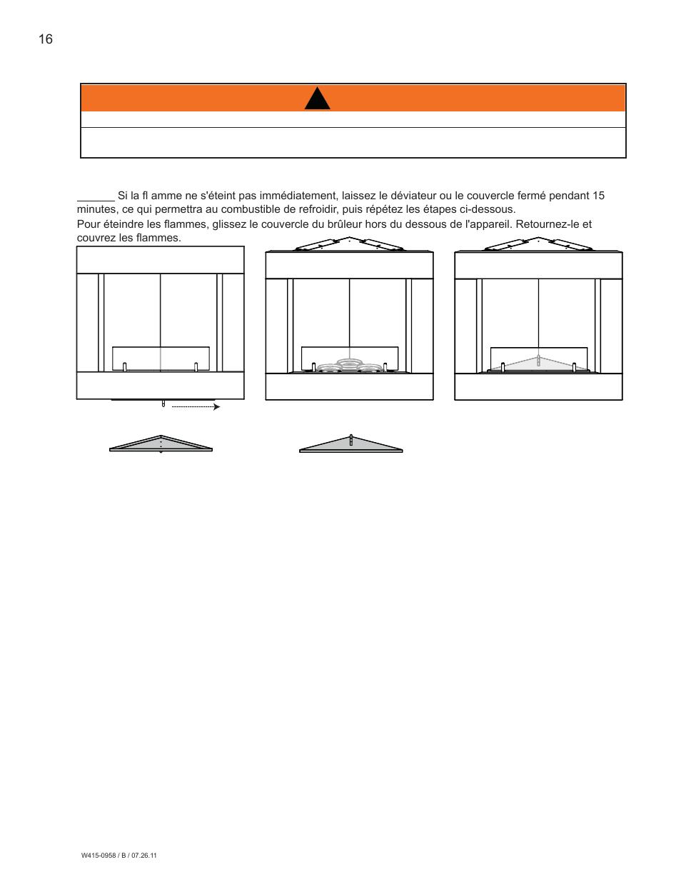 Warning | Napoleon Fireplaces Corner Model – WMFE1 User Manual | Page 36 / 64