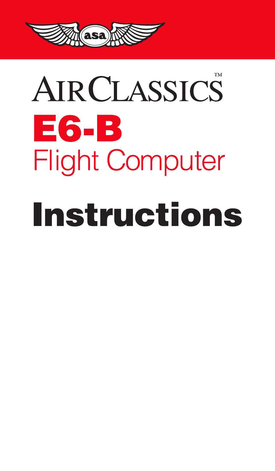 ASA Electronics E6-B User Manual | 38 pages