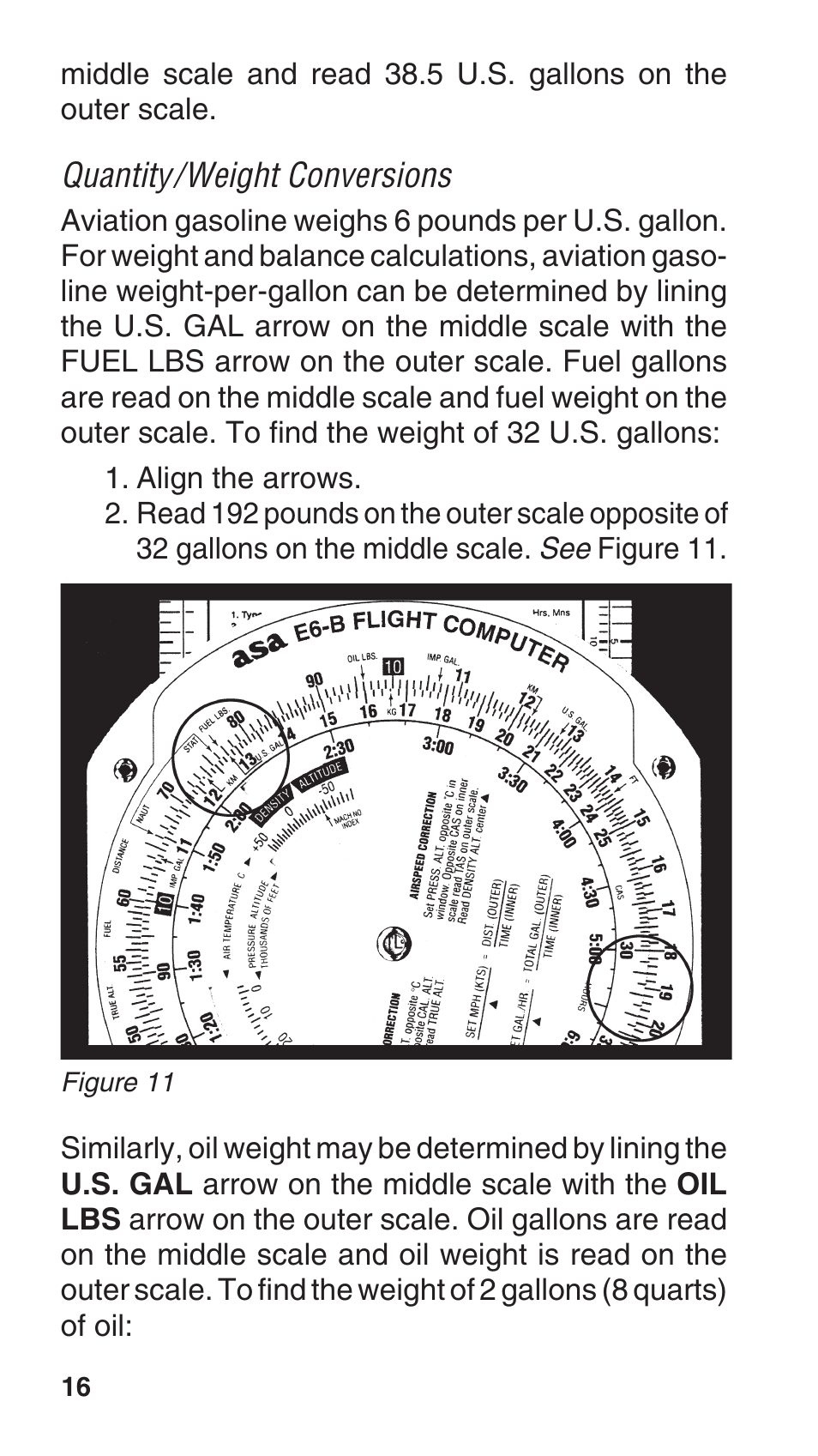Quantity/weight conversions | ASA Electronics E6-B User Manual | Page 16 / 38