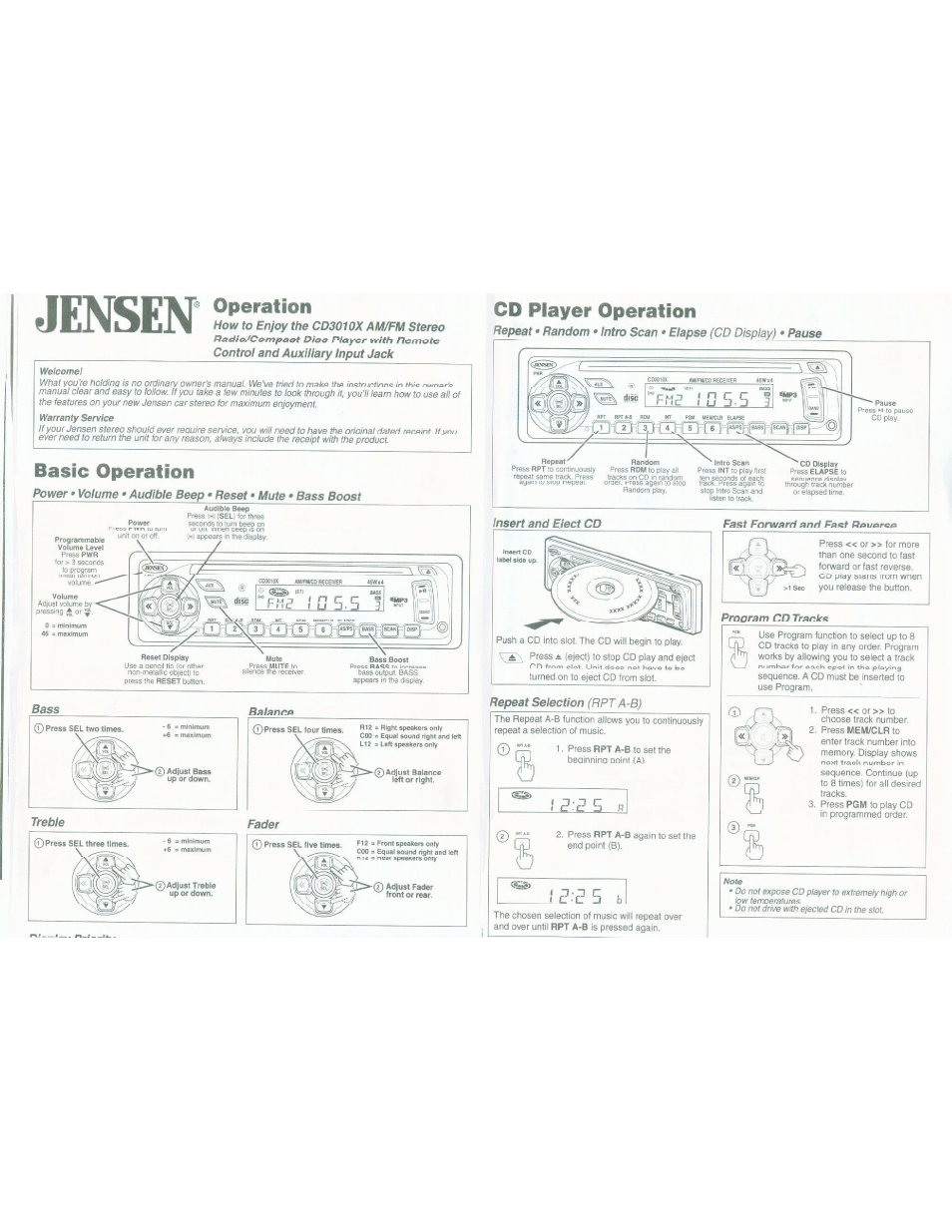 ASA Electronics CD3010X User Manual | 6 pages