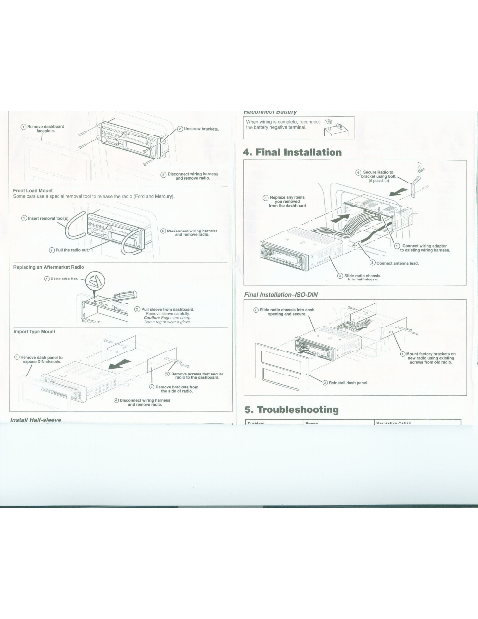 Final installation 5. troubleshooting | ASA Electronics CD3010X User Manual | Page 5 / 6