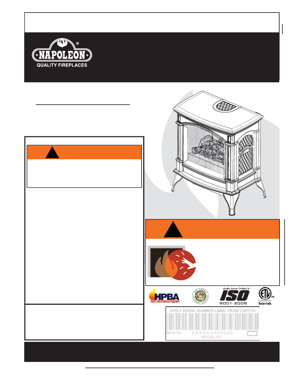 Napoleon Fireplaces GVFS60 User Manual | 24 pages
