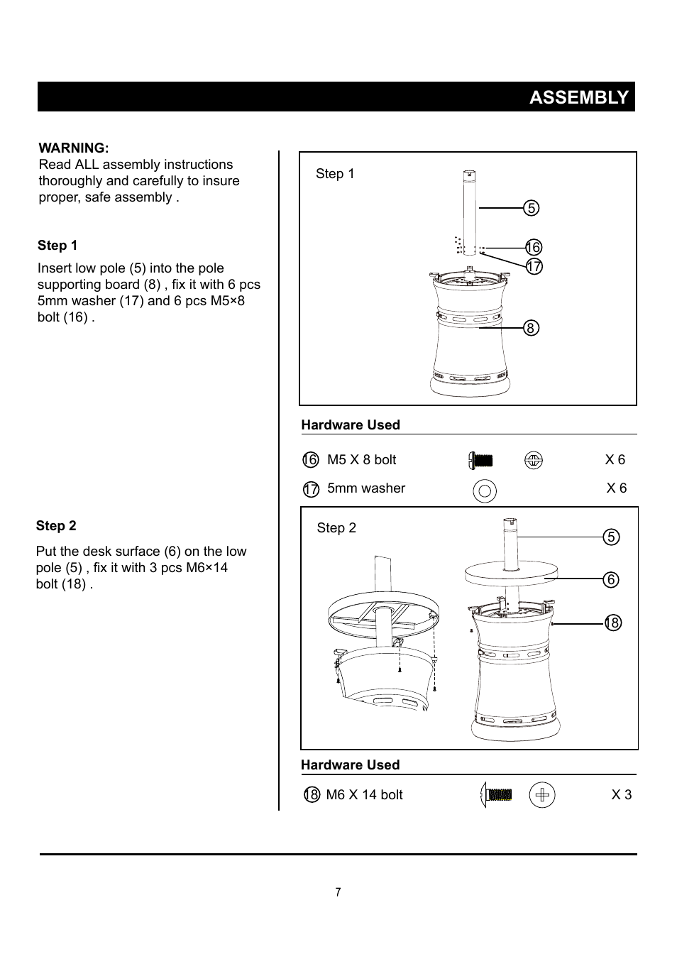 Assembly | Napoleon Fireplaces PTH40PGM User Manual | Page 7 / 20