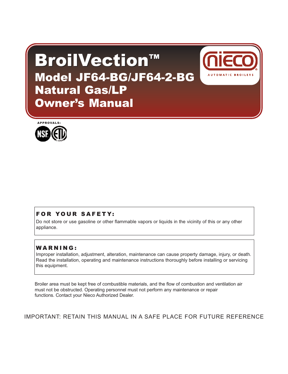 Nieco JF64-BG User Manual | 35 pages