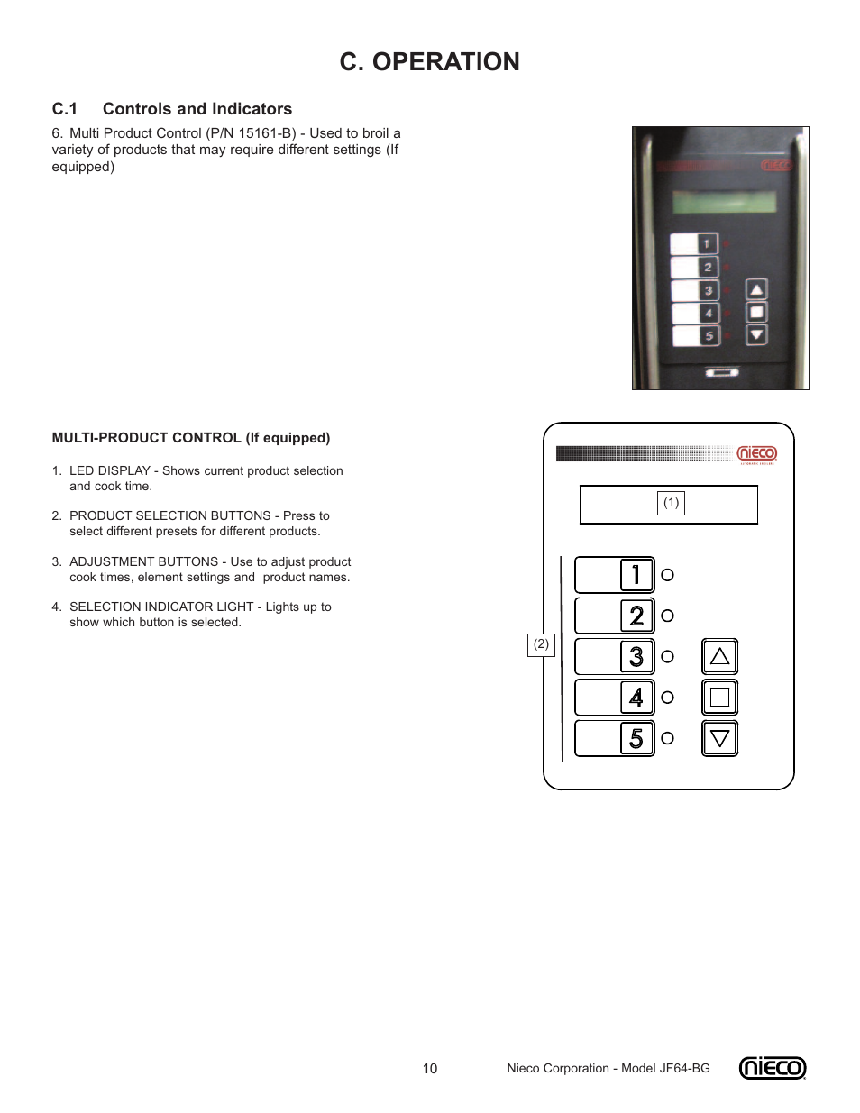 C. operation | Nieco JF64-BG User Manual | Page 10 / 35