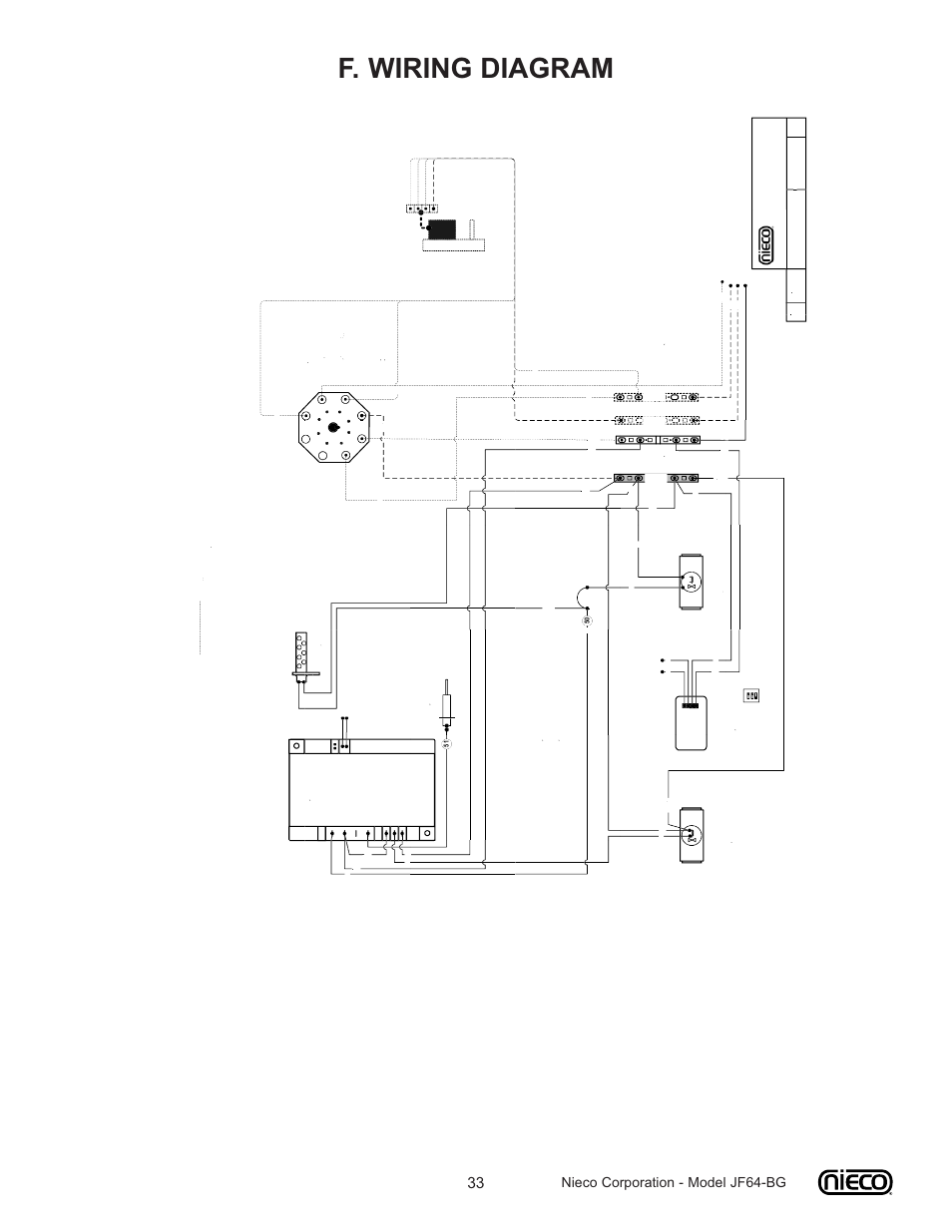 F. wiring diagram, Nieco corporation - model jf64-bg | Nieco JF64-BG User Manual | Page 33 / 35