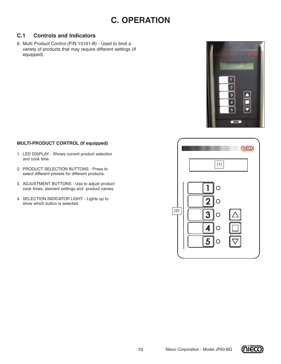 C. operation | Nieco JF63-BG User Manual | Page 10 / 36