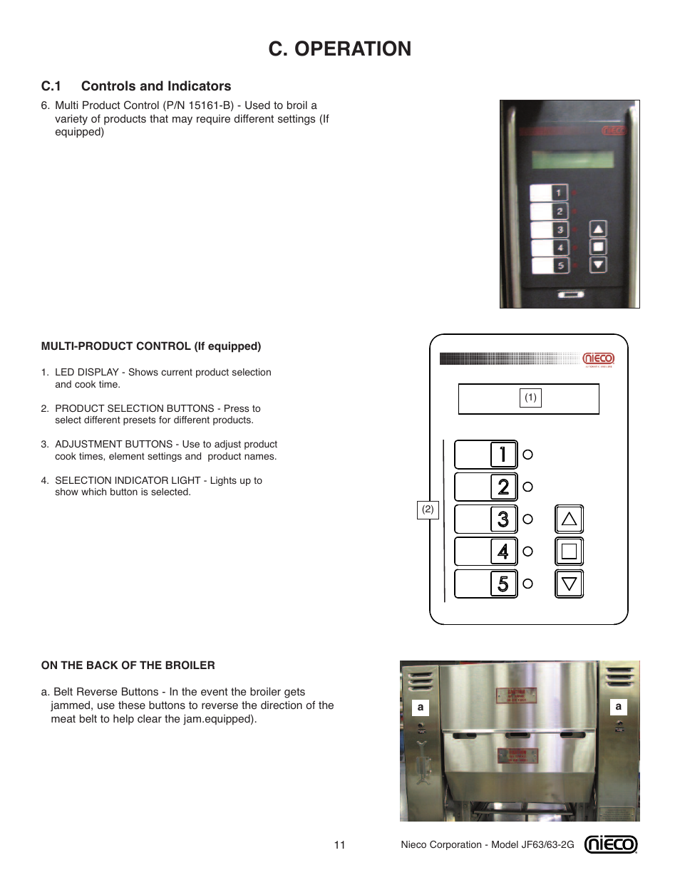 C. operation | Nieco JF63 User Manual | Page 11 / 40