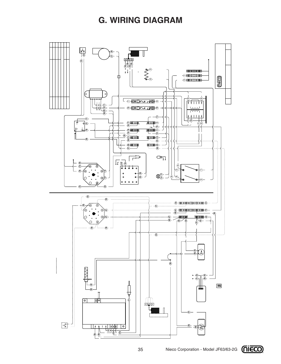 G. wiring diagram | Nieco JF63 User Manual | Page 35 / 40