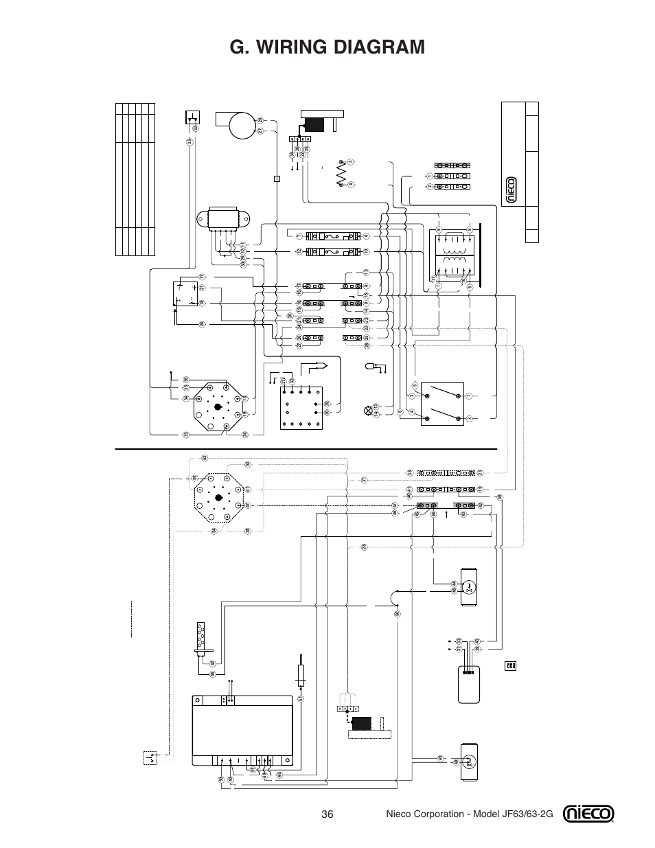 G. wiring diagram | Nieco JF63 User Manual | Page 36 / 40