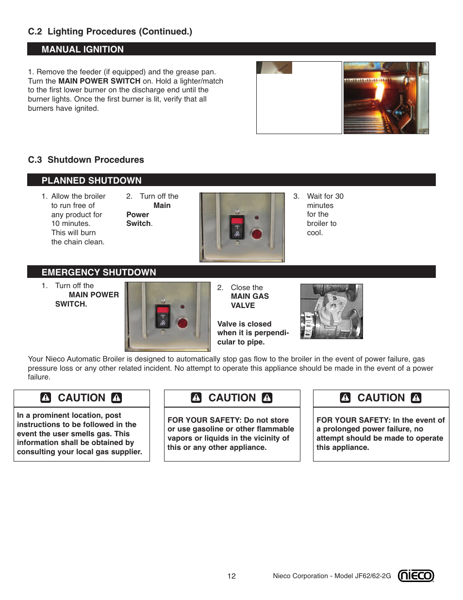 Caution | Nieco JF62 User Manual | Page 11 / 30