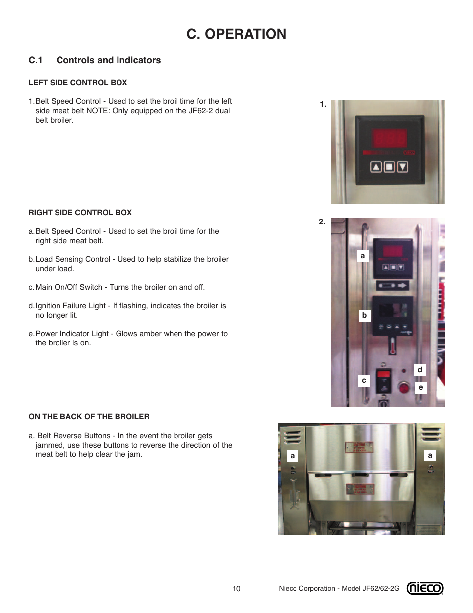 C. operation | Nieco JF62 User Manual | Page 9 / 30