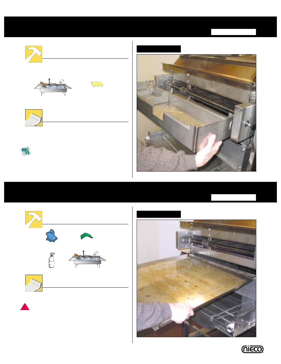 Feeder housing, Tools instructions, Grease pan | Nieco N2500 User Manual | Page 17 / 32