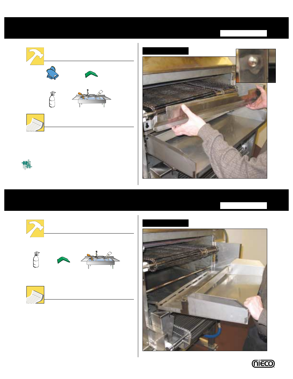 Patty catch pan, Tools instructions, Stripper blade | Nieco N2500 User Manual | Page 20 / 32