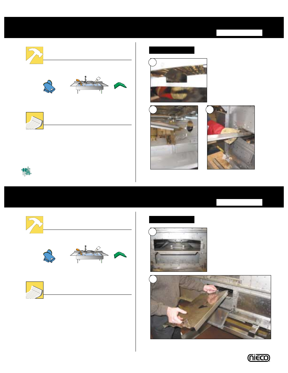 Lower burner shields, Tools instructions, Element covers | Nieco N2500 User Manual | Page 25 / 32