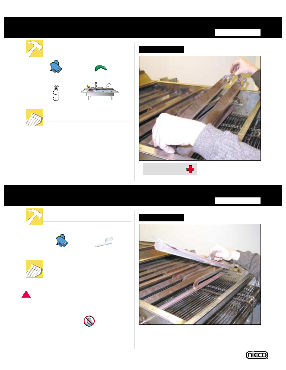 Upper burner reflectors, Tools instructions, Upper burners | Nieco N2500 User Manual | Page 27 / 32