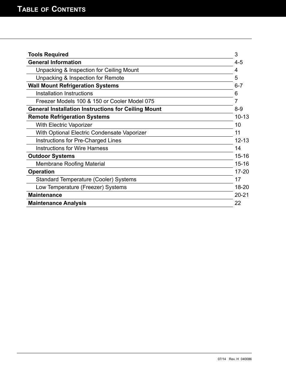 Nor-Lake Capsule Pak Refrigeration Systems User Manual | Page 2 / 44