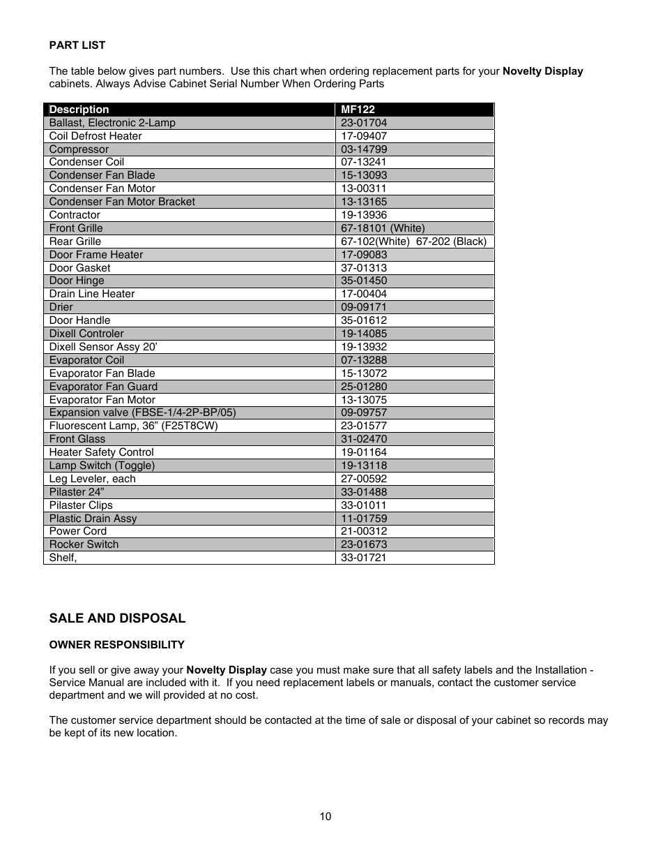 Nor-Lake Angled Ice Cream Merchandisers User Manual | Page 10 / 12