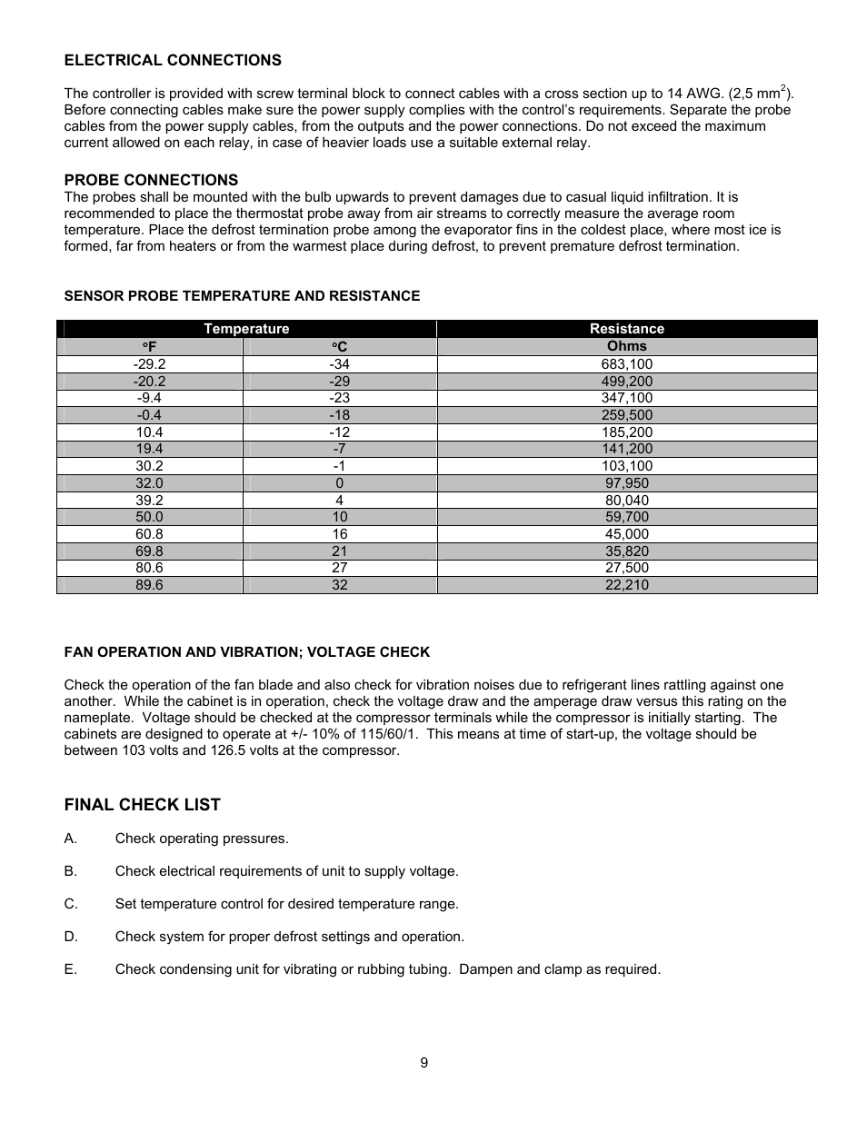 Nor-Lake Angled Ice Cream Merchandisers User Manual | Page 9 / 12