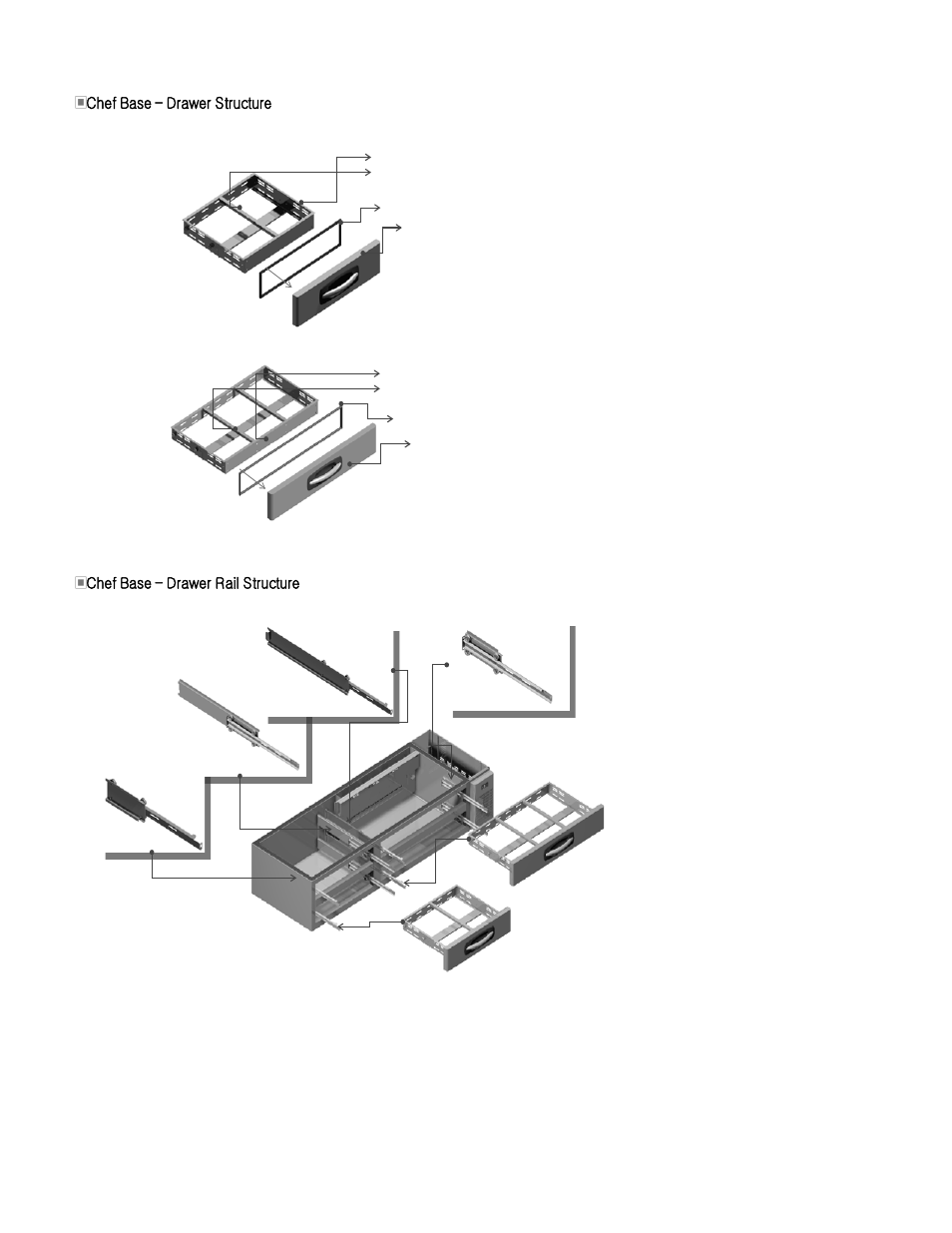 Chef base – drawer structure | Nor-Lake AdvantEDGE Chef Base User Manual | Page 6 / 8