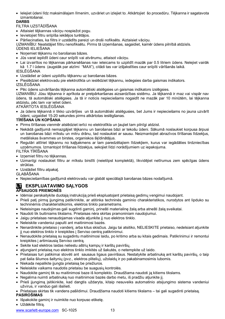 Scarlett SC-1025 User Manual | Page 13 / 18