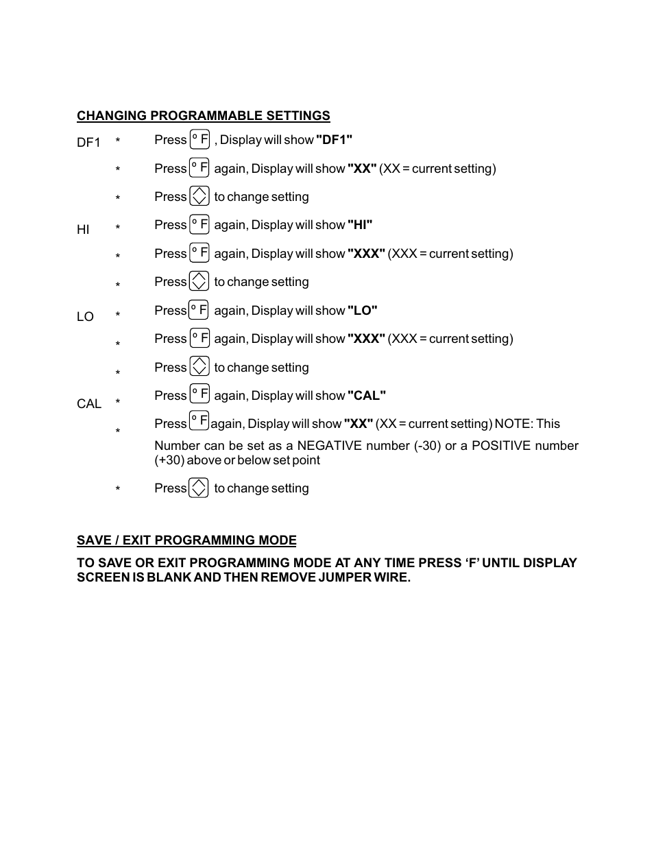 Pitco Frialator Digital Thermostat User Manual | Page 2 / 2