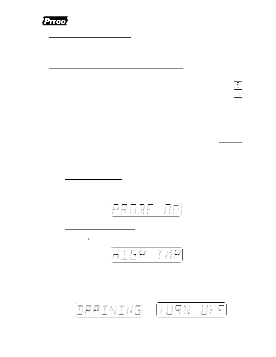 Pitco Frialator I8 Water Cooker Controller User Manual | Page 7 / 12