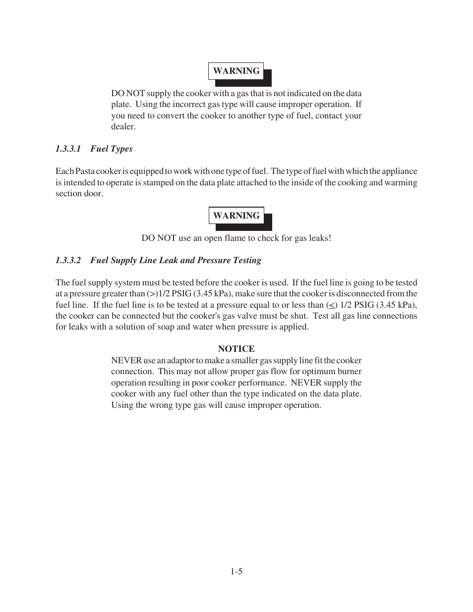 Pitco Frialator Gas Pasta Cookers PG14D User Manual | Page 15 / 40