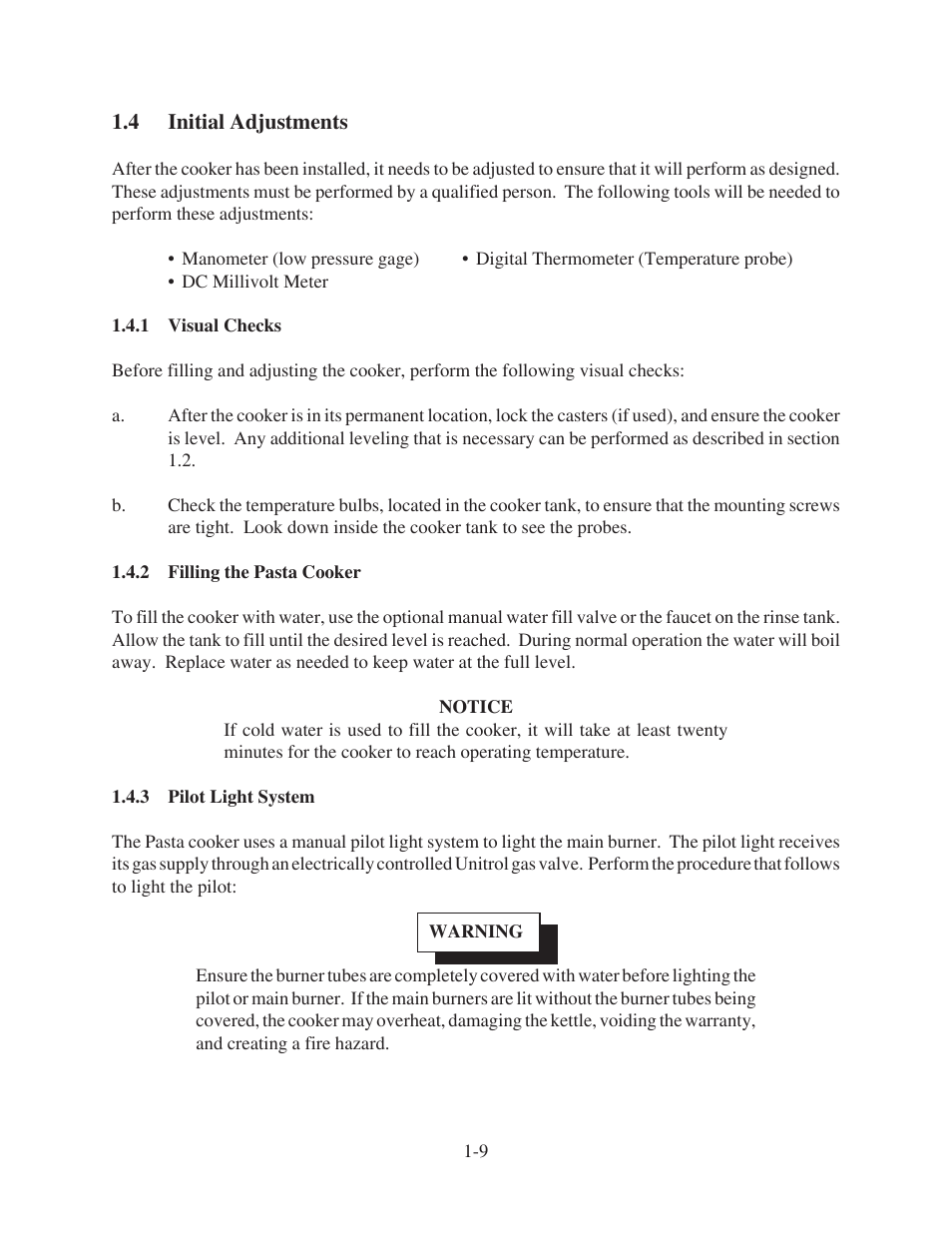 Pitco Frialator Gas Pasta Cookers PG14D User Manual | Page 19 / 40