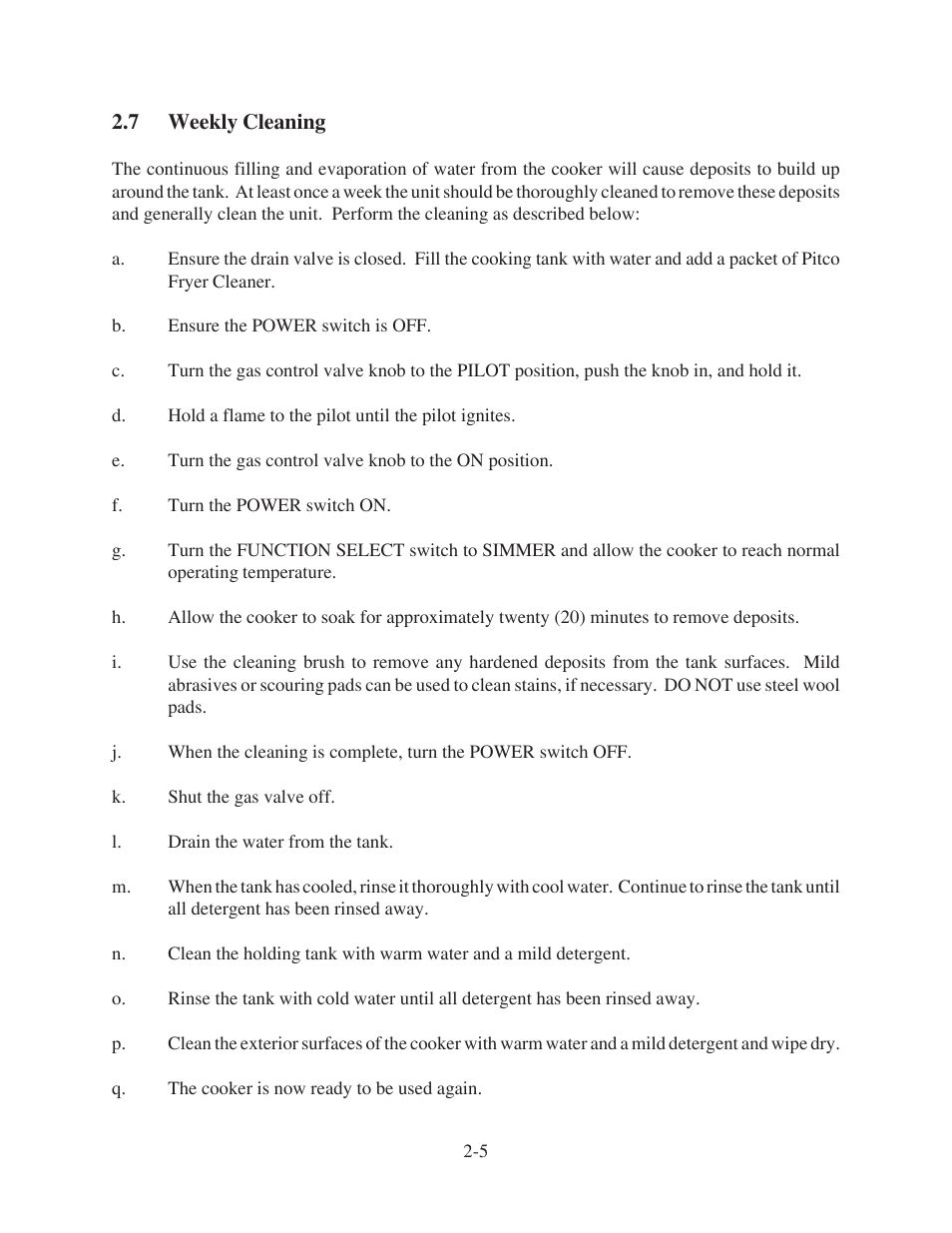 Pitco Frialator Gas Pasta Cookers PG14D User Manual | Page 31 / 40