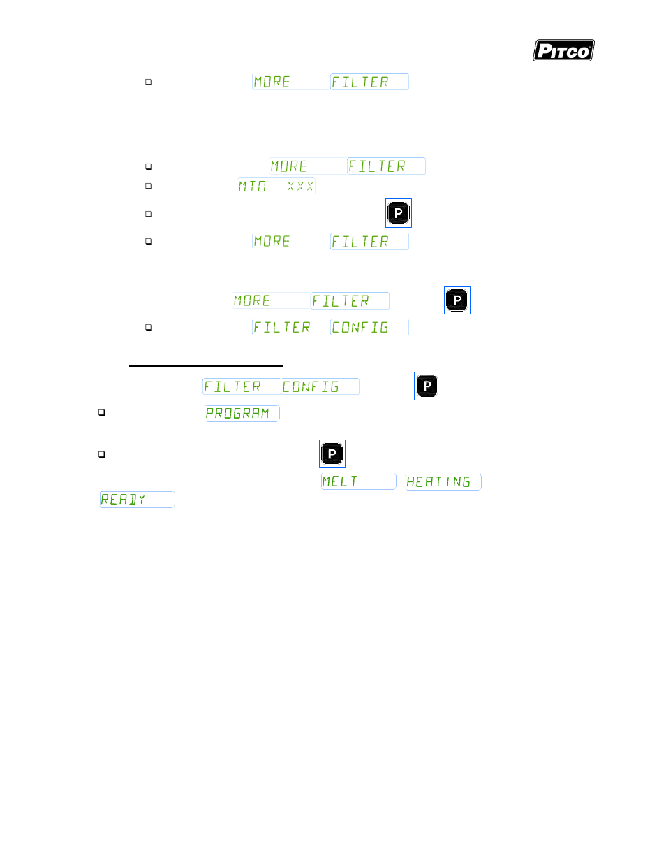 Pitco Frialator I12+ Cooking Computer for ROV Fryers User Manual | Page 27 / 32