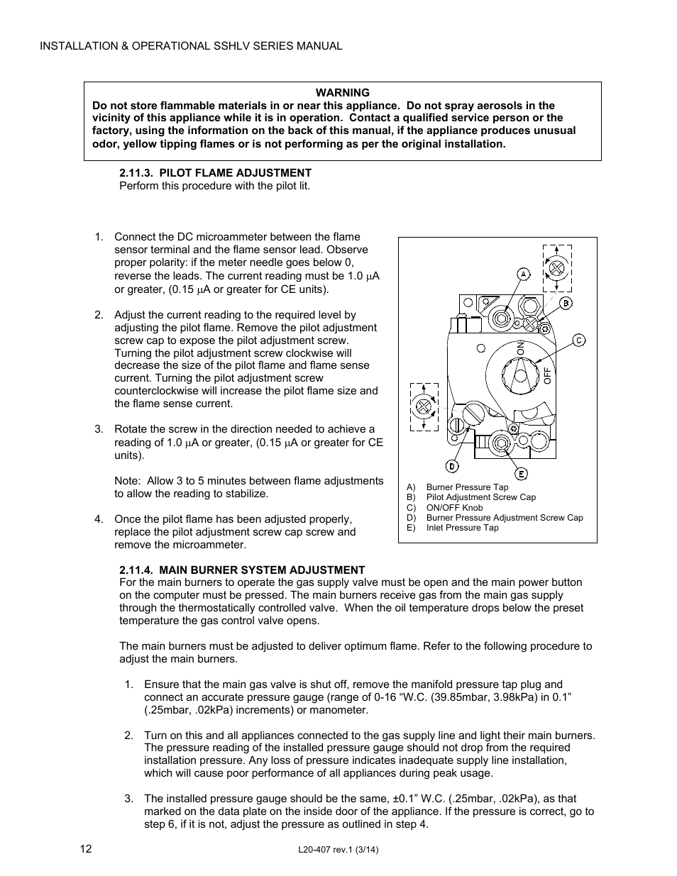 Pitco Frialator REDUCED OIL VOLUME FRYING SYSTEM for SSHLV14 Serie User Manual | Page 12 / 38