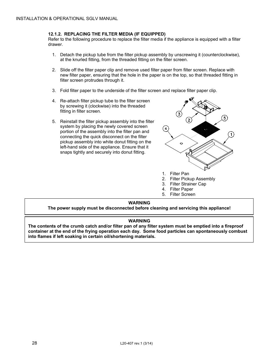 Pitco Frialator REDUCED OIL VOLUME FRYING SYSTEM for SSHLV14 Serie User Manual | Page 28 / 38