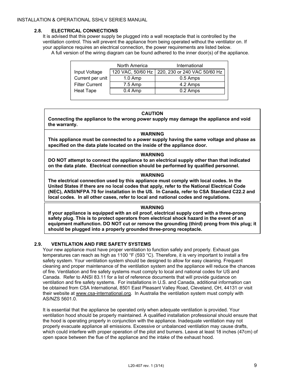 Pitco Frialator REDUCED OIL VOLUME FRYING SYSTEM for SSHLV14 Serie User Manual | Page 9 / 38