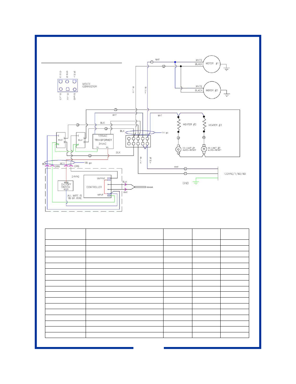 Wiring diagram, Replacement parts | Pitco Frialator PCF18 User Manual | Page 8 / 10