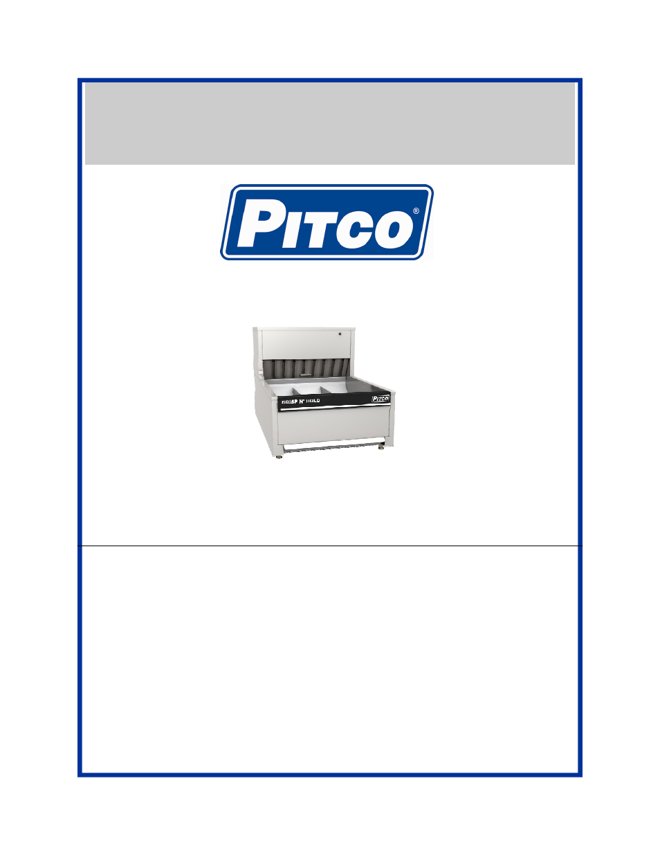 Pitco Frialator PCC28 User Manual | 11 pages