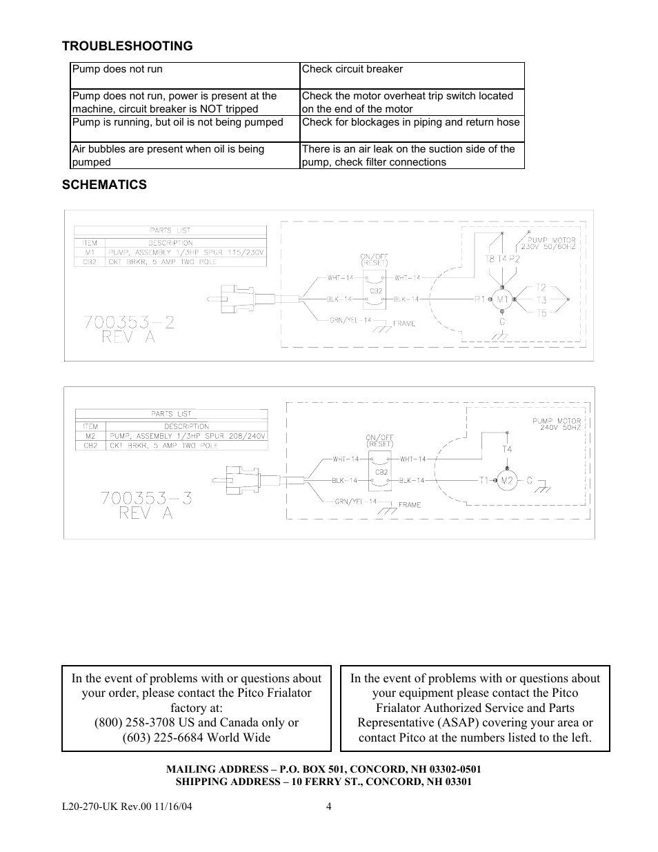 Pitco Frialator P90K User Manual | Page 4 / 4