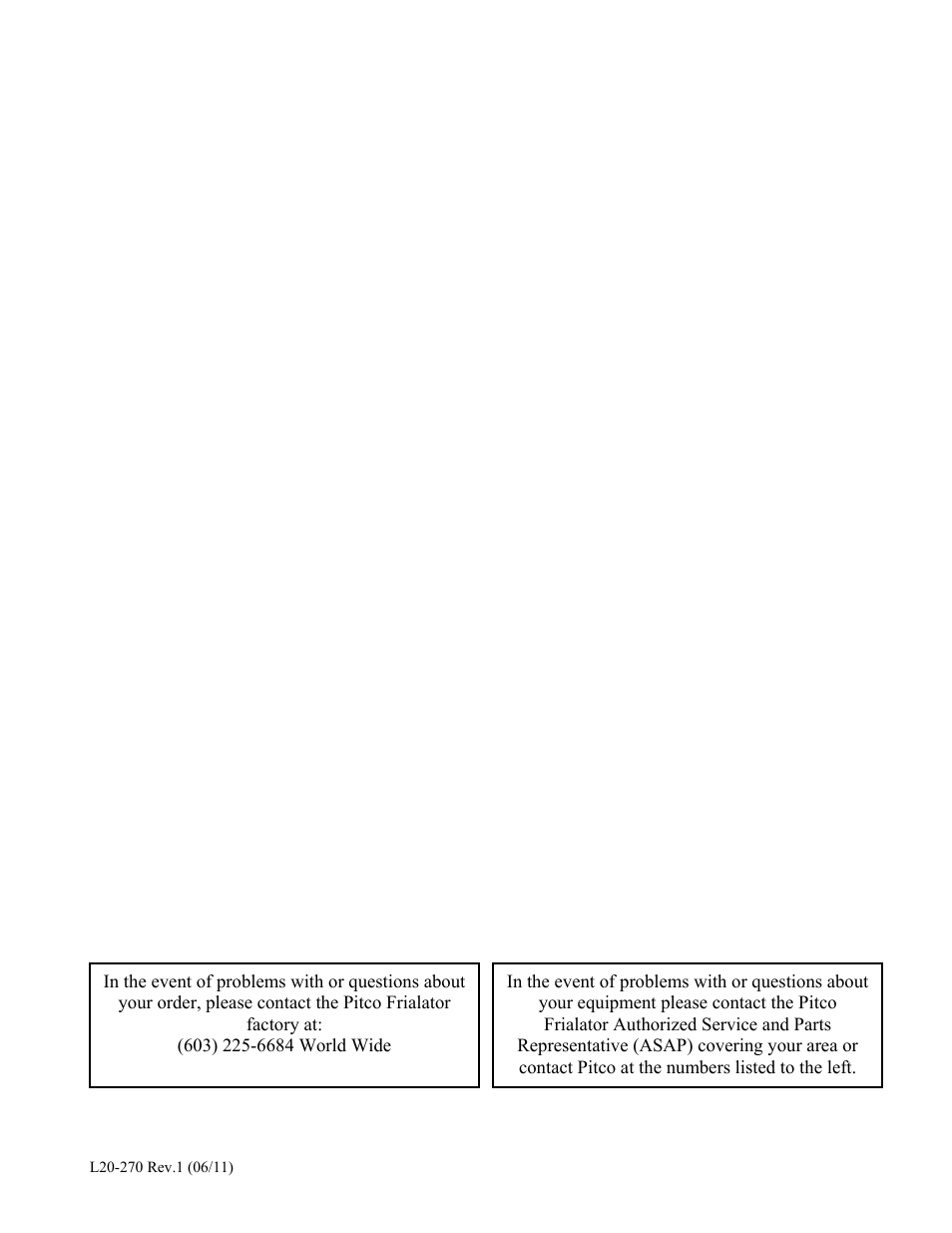 Pitco Frialator P90 User Manual | Page 8 / 8