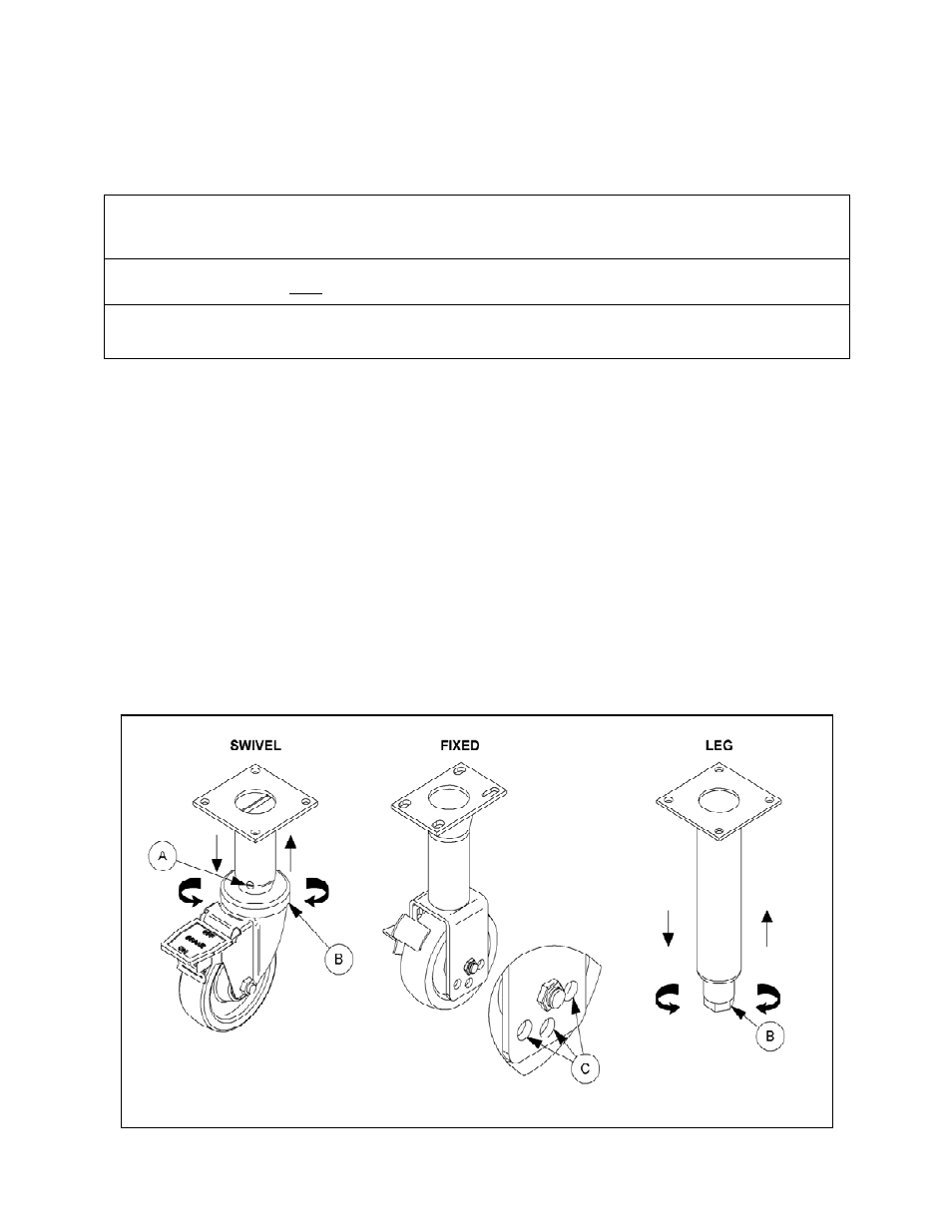 Leveling the fryer – legs/casters | Pitco Frialator VF35 User Manual | Page 6 / 12