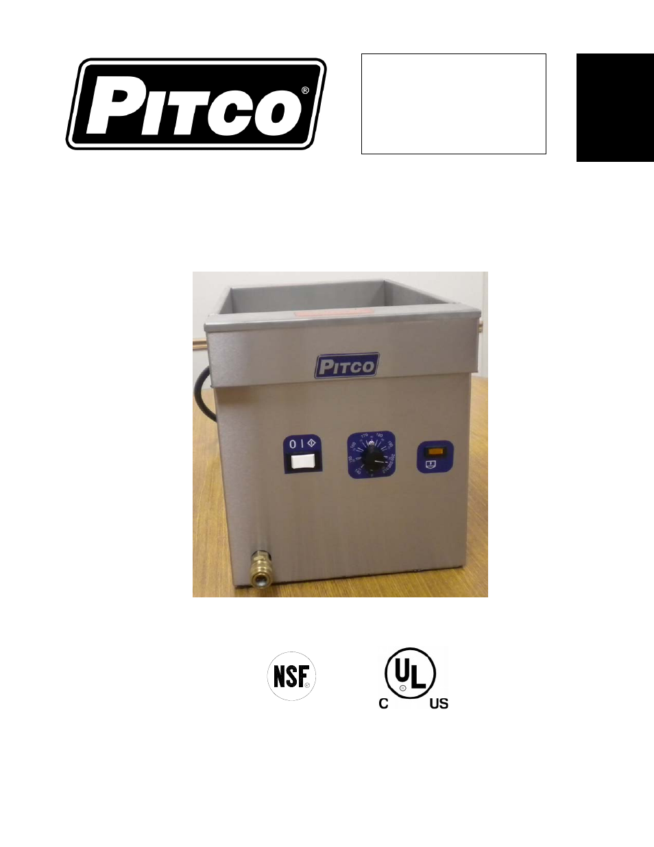 Pitco Frialator CRTE Counter Top Rethermalizer - Tim Hortons User Manual | 16 pages