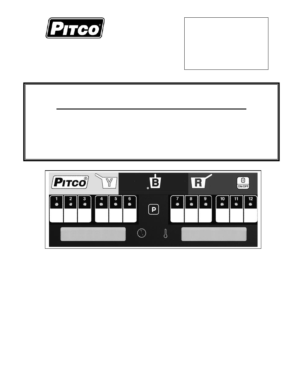 Pitco Frialator Multilane Three Basket Fryer Control User Manual | 8 pages