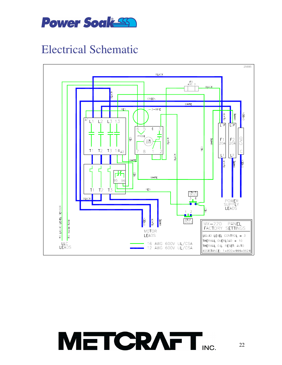Electrical schematic | Power Soak MX-220 Owner's Manual User Manual | Page 23 / 33