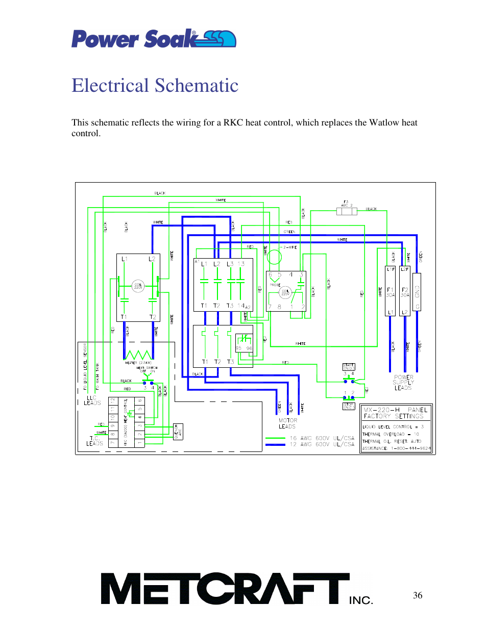 Electrical schematic | Power Soak MX-220-H Owner's Manual User Manual | Page 37 / 50