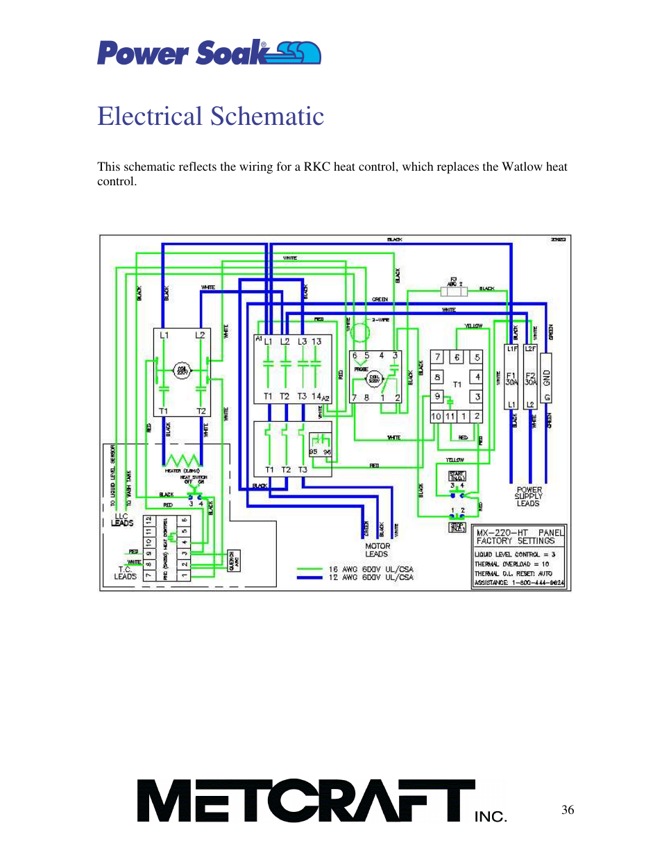 Electrical schematic | Power Soak MX-220-HT Owner's Manual User Manual | Page 37 / 50