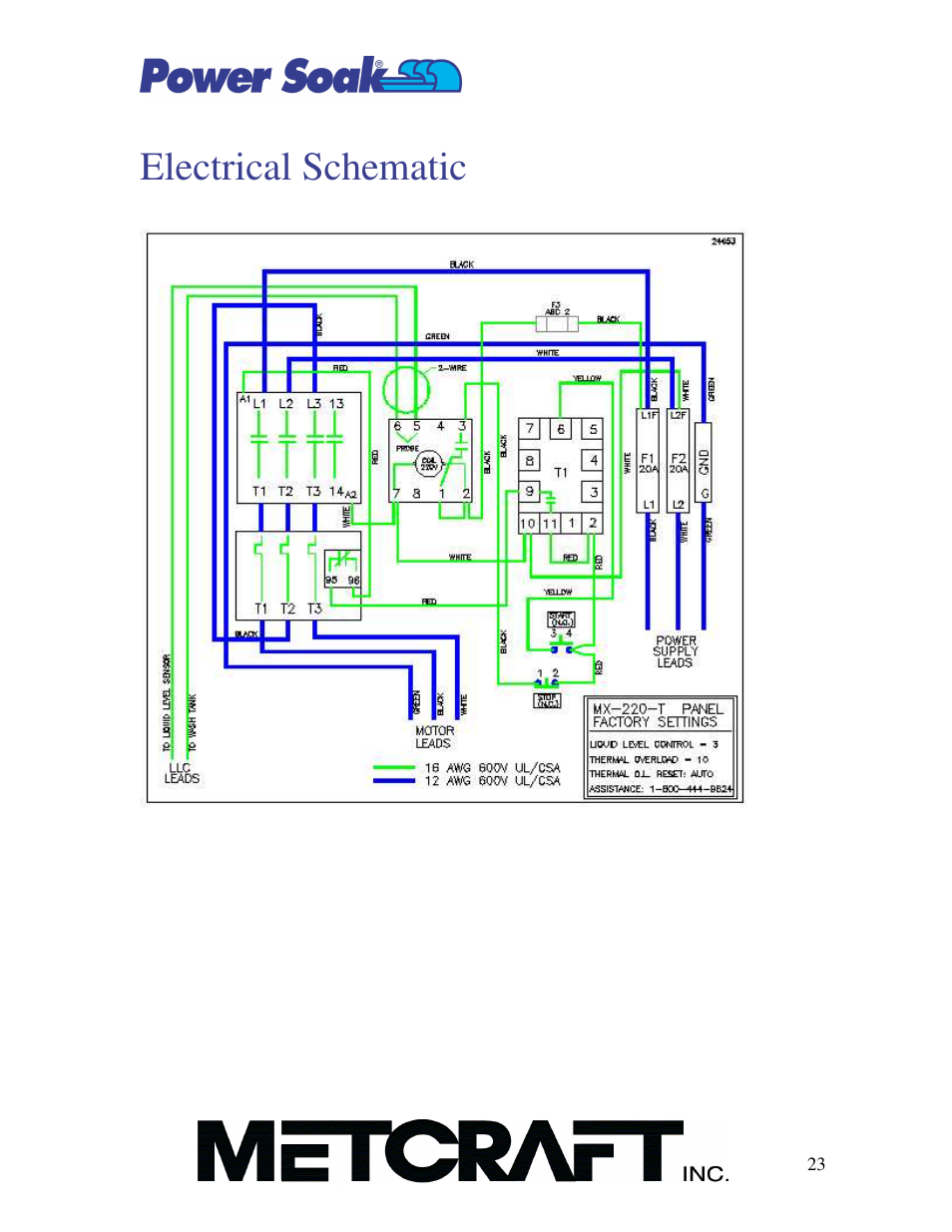 Electrical schematic | Power Soak MX-220-T Owner's Manual User Manual | Page 24 / 34